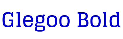 Glegoo Bold الخط